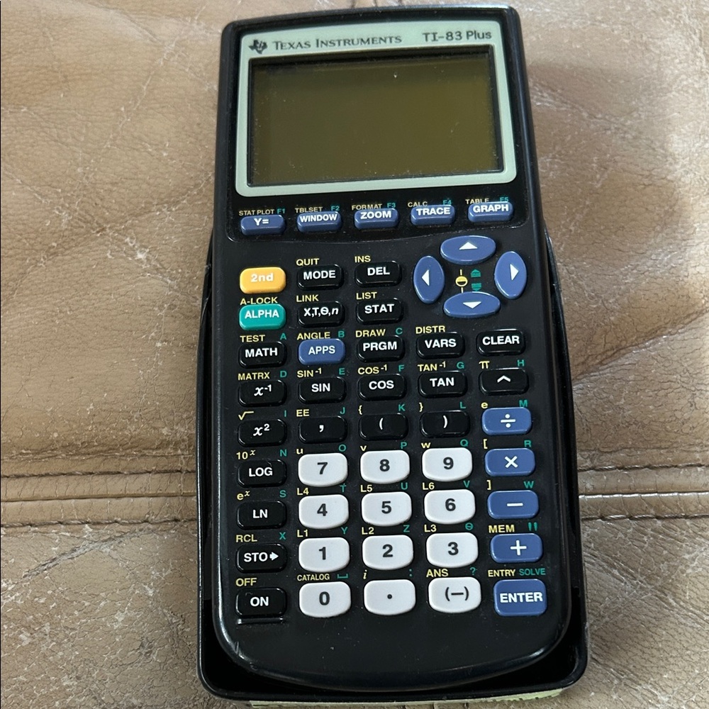 Texas Instruments TI-83 Plus Graphing Calculator - Black and White